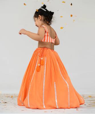Orange lehenga set 3