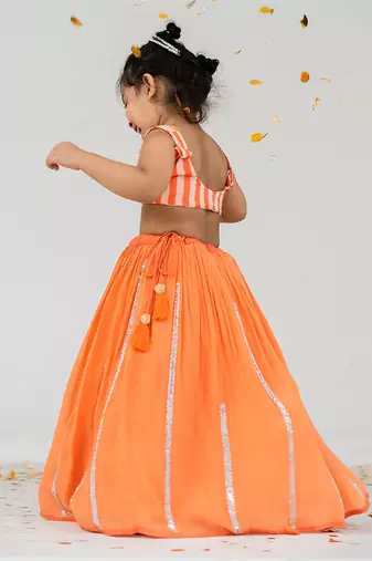 Orange lehenga set