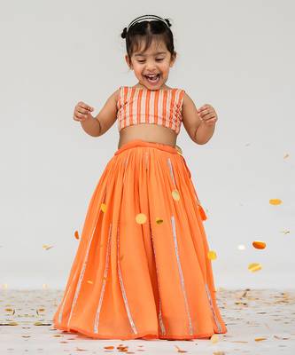 Orange lehenga set 4