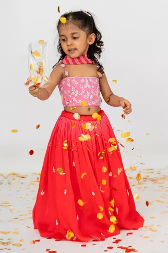 Red lehenga set