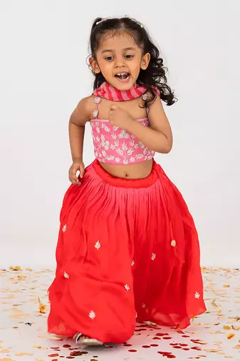 Red lehenga set