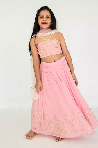 Light pink lehenga set