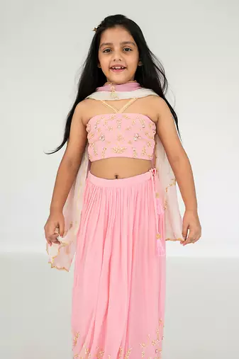 Light pink lehenga set