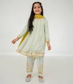 Light mint anarkali set