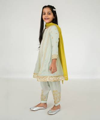 Light mint anarkali set 2