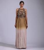 Ombre embroidered dress