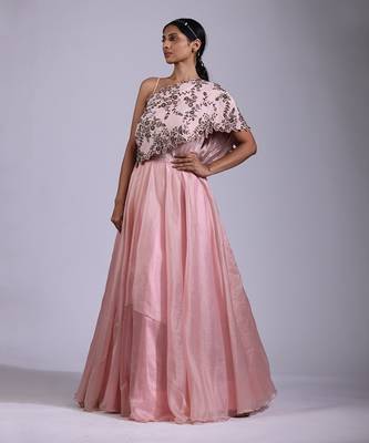 Pink sylized gown 1