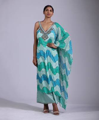 Aqua kaftan set 1