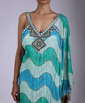 Aqua kaftan set 3