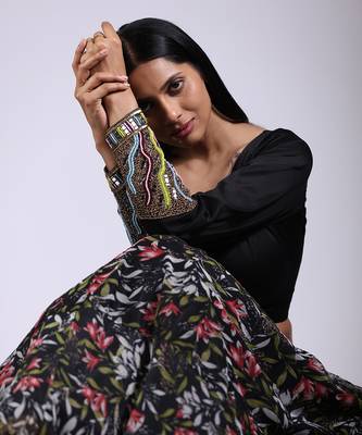 Black Boho Lehenga Set 2