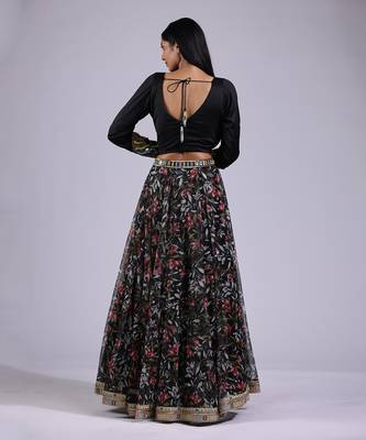 Black Boho Lehenga Set 3