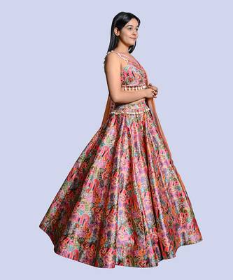Multicolour Embroidered Lehenga Set 3