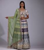 Off White Embroidered Lehenga Set