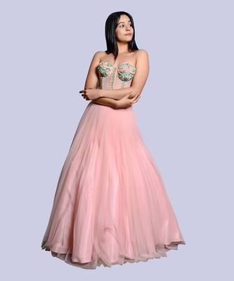 Pink Corset Lehenga Set 3