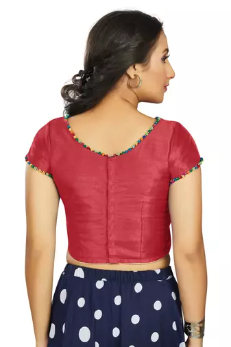 Gajri Art Silk Designer Party Wear Readymade Blouse