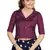 Women's Wine Art Silk Button Readymade Blouse