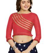 Gajri Art Silk Designer Party Wear Readymade Blouse