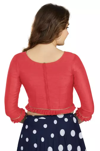 Gajri Art Silk Designer Party Wear Readymade Blouse