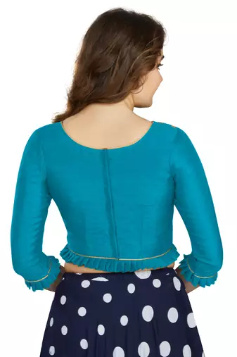 Firozi Art Silk Designer Party Wear Readymade Blouse