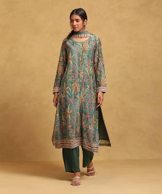 Green printed kurti set by RITU KUMAR 1