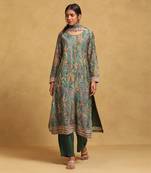 Green printed kurti set by RITU KUMAR