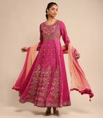 Pink embroidered kurta set