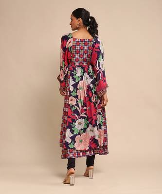 Blue printed kurta set by RITU KUMAR 4