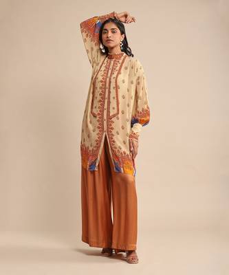 Beige printed kurta by RITU KUMAR 1