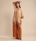 Beige printed kurta by RITU KUMAR