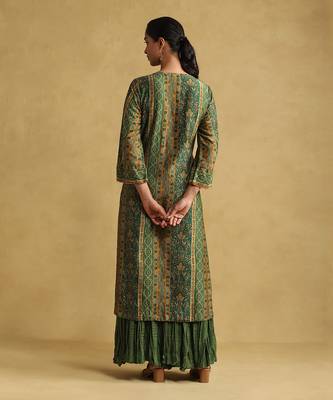 Green  printed sharara set by RITU KUMAR 4