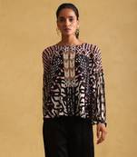 Black printed kurti by RITU KUMAR