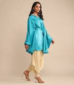 Blue solid kurti by RITU KUMAR