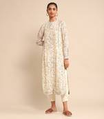 Off white kurta pant set By ritu kumar