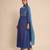Blue printed anarkali set