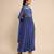 Blue printed anarkali set