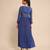 Blue printed anarkali set