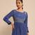 Blue printed anarkali set