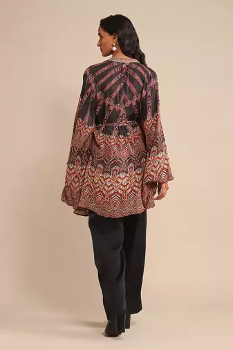 Black printed short kurti By ritu kumar
