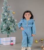 Budding Bees Denim Dreams Assorted Button dungaree for Girls