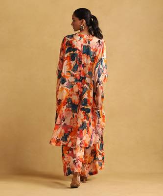 Orange floral plazzo set By ritu kumar 4