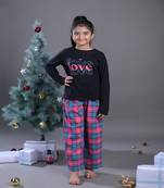 Budding Bees girls Cute Love Print Jersey Nightwear Set