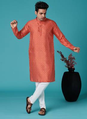 Multicolor printed rayon ceremonial men-kurtas 3