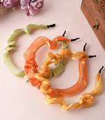 Set of 3 multi color fabric hairband