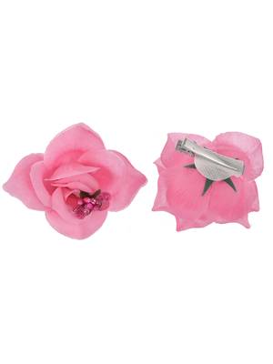 Artificial baby pink rose flower hair accessory 4