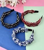 Set of 3 printed multi colored hairband
