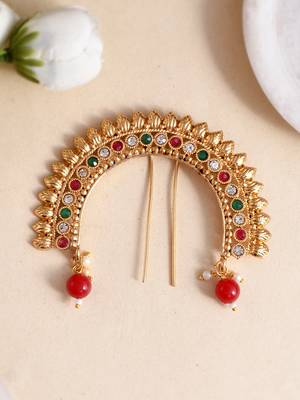 Gold plated traditional wedding hair accessory 1
