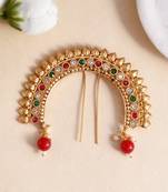 Gold plated traditional wedding hair accessory