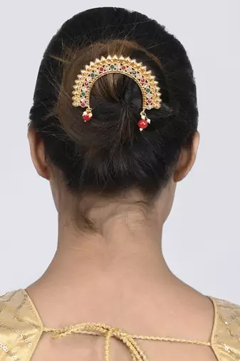 Gold plated traditional wedding hair accessory