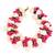 Women pink & white toned embellished hair accessory set