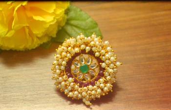 Bridal Ethnic Bunched Pearl Adjustable big finger rings 4